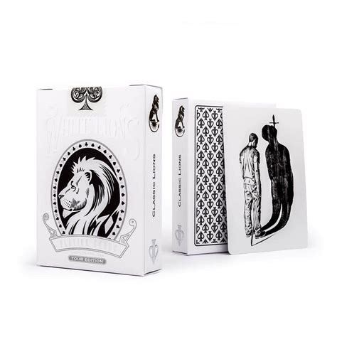 White Lions Tour Edition (Reverse Black) Playing Cards by David .